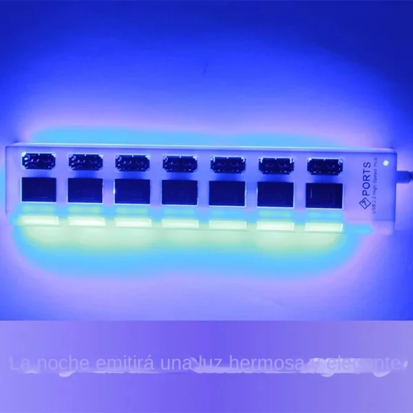 ⁦4 Port USB HUB 2.0 High Speed USB Splitter Expander Usb Multi-Port Independent With ON/OFF Switch for Computer PC Laptop Windows⁩ - الصورة ⁦4⁩