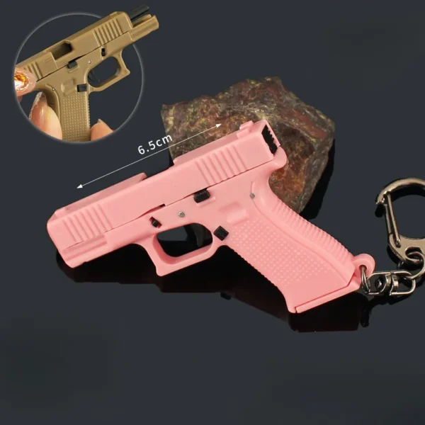 ⁦6.5cm Glock G18 Plastic Pistol Weapon Model Keychain Game Pendant Ornaments Model Christmas Gifts Children's Toys Gifts for Boys⁩ - الصورة ⁦5⁩