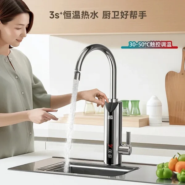 ⁦Household electric water faucet heater instant fast heating kitchen fast water heating water heater⁩ - الصورة ⁦5⁩