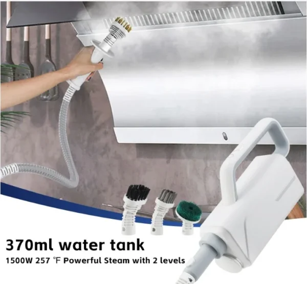 ⁦Steam Mop for Floor Cleaning Detachable Handheld Steamer 370ml Water Tank Window Cleaner Clothes Ironing Head Steam Cleaner⁩ - الصورة ⁦5⁩