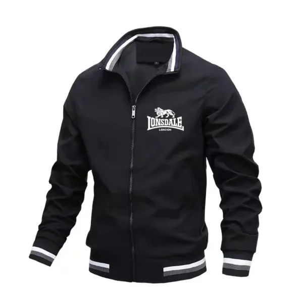 ⁦LONSDALE Autumn Fashion Jacket New Men's Windbreaker Bomber Jacket Men's Military Uniform Outdoor Clothing Casual Streetwear Top⁩ - الصورة ⁦4⁩