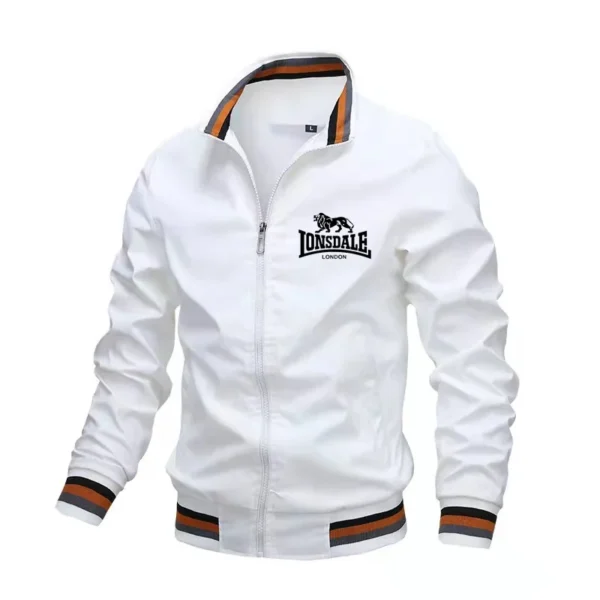 ⁦LONSDALE Autumn Fashion Jacket New Men's Windbreaker Bomber Jacket Men's Military Uniform Outdoor Clothing Casual Streetwear Top⁩ - الصورة ⁦3⁩