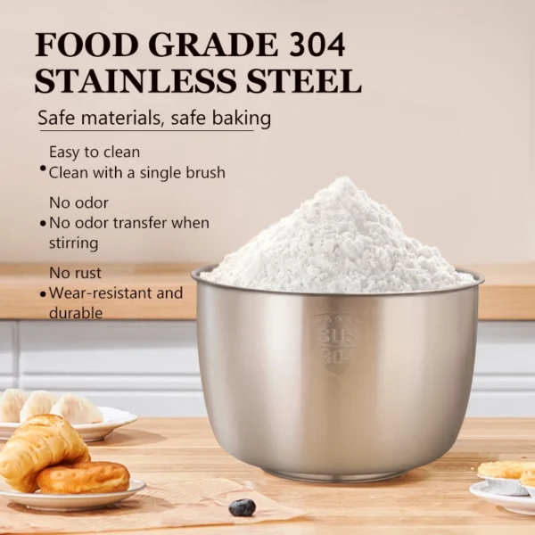 ⁦SUNATUR 3.5L Cake Beater Stand Mixer Electric Food Processors 2 in 1 Electric Hand Blender Kitchen Mixer for Baking Machine⁩ - الصورة ⁦3⁩